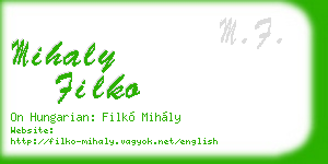 mihaly filko business card